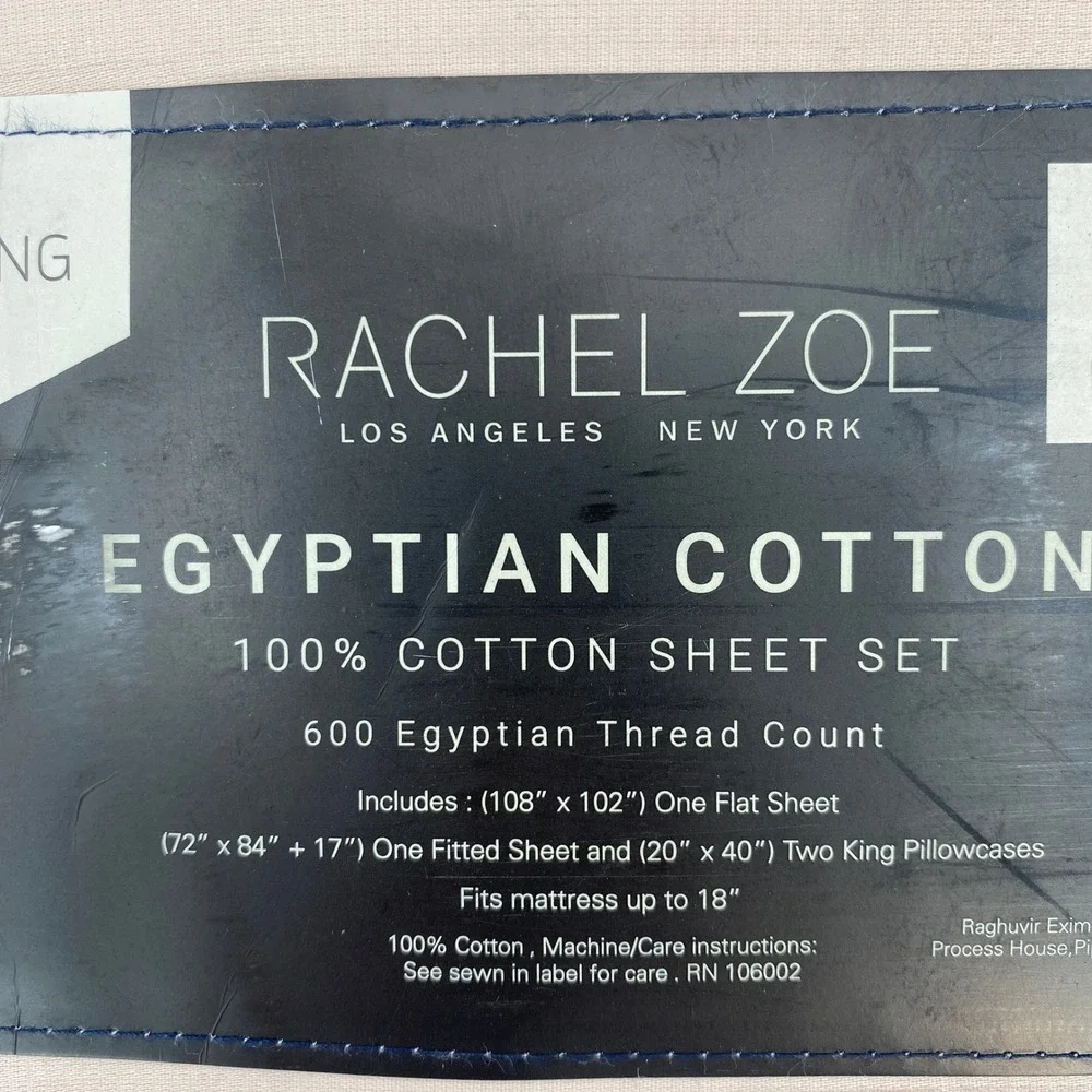 Rachel Zoe Sheet Set California King Blush Pink 600 TC Egyptian Cotton Neutral